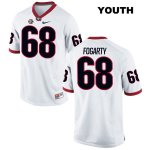 Youth Georgia Bulldogs NCAA #68 Sean Fogarty Nike Stitched White Authentic College Football Jersey HTU6354FU